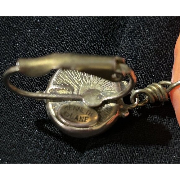 VTG Kenneth Jay Lane Designer Earrings SATC Movie Asian Coral Turquoise Goldtone - Picture 9 of 11